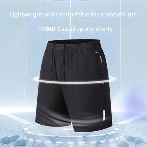 Brysha Mens Athletic Shorts,SummerFlex Quick-Dry 4-Pack Men's Athletic Shorts, Gym with Zipper Pockets4