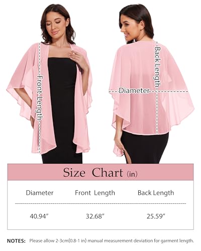 Image of Shawls and Wraps for Evening Dresses Womens Chiffon Scarf Sheer Cover Up