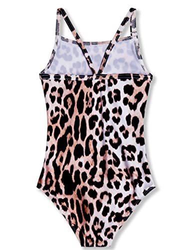Image of TENVDA Girls One Piece Swimsuits Sport Halter Swimwear Beach Bathing Suit