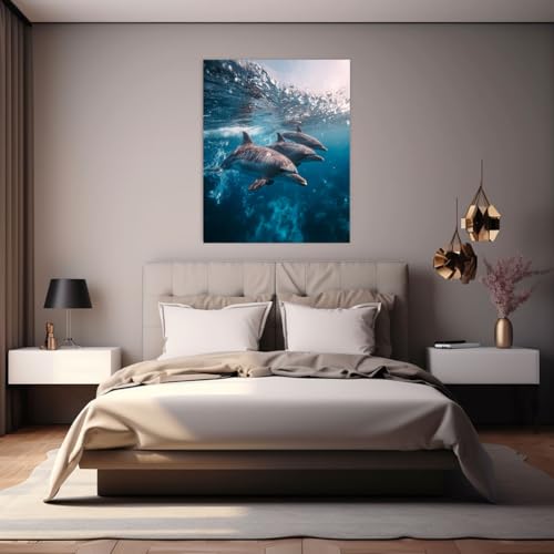 Poster animaux aquatiques pour égayer un mur vide bleu - 2