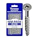 #8 Deck Screws, Select Length In Listing, 18-8 Stainless Steel, Square Drive, Type 17 Wood Cutting Point, Quantity 100 (#8 x 2-1/4")