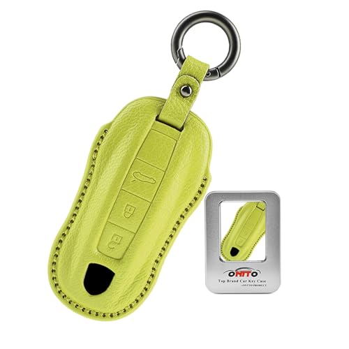 Étui de protection en cuir Porsche par ontto protège votre clé de voiture 3 boutons avec élégance