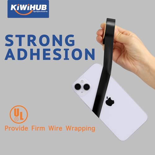 KIWIHUB Electrical Tape Black, UL Approved, Industrial Grade Electrical Tape, Multipurpose Electric Tape for Wrapping Wiring Harness, Electric Insulating, 0.7in X 33ft (6 Pack) - Thumbnail 3
