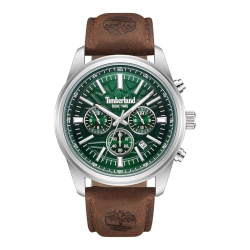 Timberland montre duo-time étanche acier inoxydable mouvement quartz