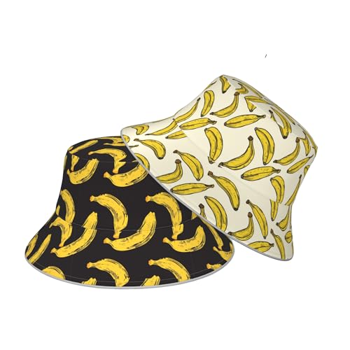 Image of Bucket Hat Double-Side-Wear Reversible Sun Hat Beach Travel Hiking for Women Men