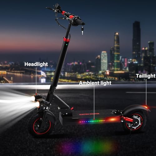 Electric Scooters Adult Powerful Folding Scooter - 40-55km Range, 48V 15AH Large Range, 10" All-Terrain Tires, IP54, Double Disc Brakes, Cruise Control,Gifts for Adults and Youth During Holidays - Image 6