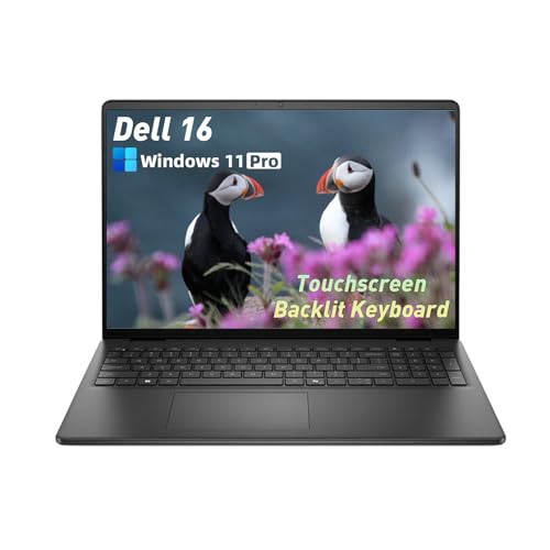 Dell 16 Touchscreen Laptop Computer - Intel 10-Core 7 150U(Up to 5.4GHz), 16'' FHD+ Anti-Glare Dsiaplay, 32GB DDR5, 2TB SSD, Backlit Copilot Keyboard, Windows 11 pro, Express Charge, Black