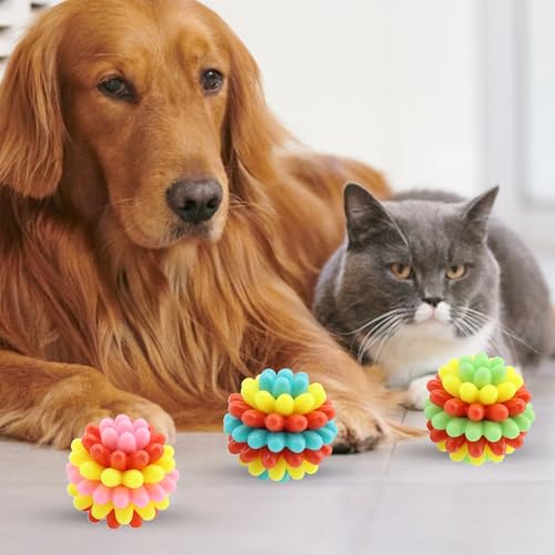 Générique Interaktiver Ball für Hunde, Kauspielzeug für Hunde, für aggressive Kauer, Beißzeit | Zubehör für Welpen, Übungsspielzeug, Reichtum, Training, Rasse, klein und groß-7