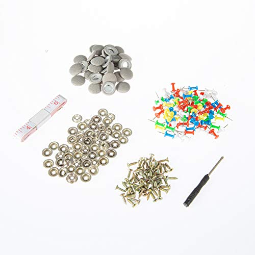 Car Roof Headliner Repair Button 60 pcs, Auto Roof Snap Rivets Retainer Design for Car Roof Flannelette Fixed, with Installation Tool, Fit All Cars