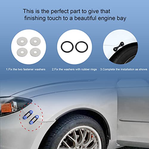 Jdmspeed Blue Universal Cnc Billet Bumper Trunk Quick Release Fastener Kit #TOP6