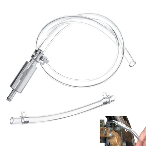 Kit de Herramientas de Purgador Frenos Coche Hidráulicos con Manguera de Goma y Valvula Unidireccional Antirretorno Frenos, Conector para Sistema Freno Embrague, Compatible con Motocicletas, Coches