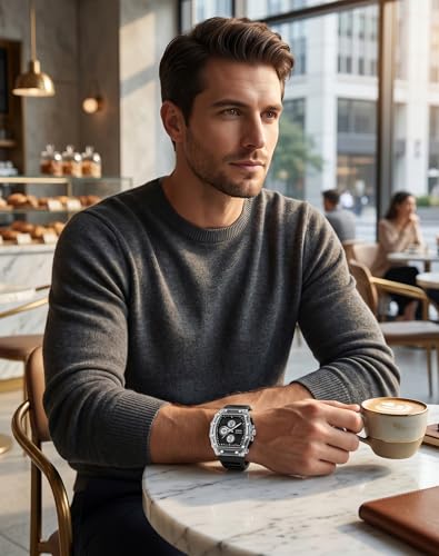 Image of V2A Impact-TERRAX 3105 Analog-Digital Watch for Men | Bold Tonneau Design with Multi-Display Dial | 50M Waterproof Sports Watch | Countdown, Alarm & Stopwatch