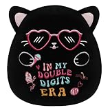 NIUBEHOHO Chat en peluche d'anniversaire à deux chiffres - Chat en peluche noir...