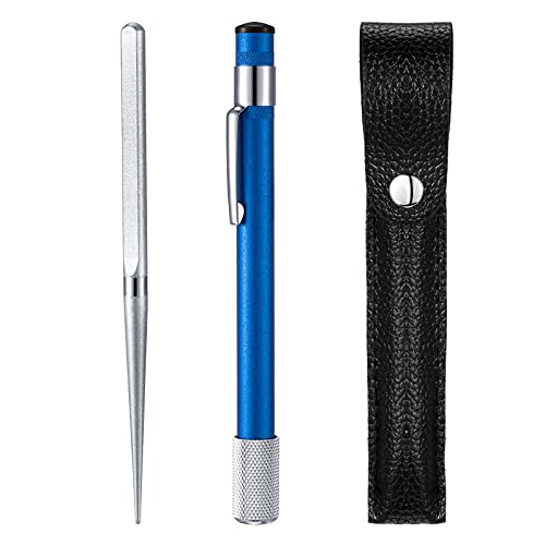 3 Pieces Retractable Knife Sharpener Multi-functional Portable Diamond Knife Sharpening Rod Serrated Knife Sharpening Tool Alloy Knife Sharpening Pen for Kitchen Outdoor Gardening Tools