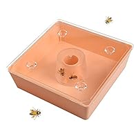 MOU Kolibri-Futterspender für den Außenbereich, für Bienenstock-Spitzenfutter, für Wasser, europäisches quadratisches Futterhaus für Imkerei