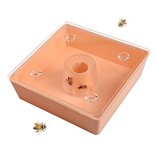 MOU Kolibri-Futterspender für den Außenbereich, für Bienenstock-Spitzenfutter, für Wasser, europäisches quadratisches Futterhaus für Imkerei