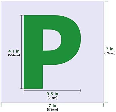 Onarway Fully Magnetic P Plates for New Drivers, 2 Pack Whole-Magnetic Plate - Non Scratch Vehicle Paint