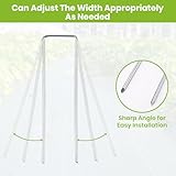 Velway 50 Weed Control Membrane Pegs + 50 Buffer Washer, 6"/150mm Weed Mat Pegs, Metal Garden Landscape Staples Artificial Grass Pins Ground Cover Mossing Fabric Artificial Barrier Assesories - Image 5