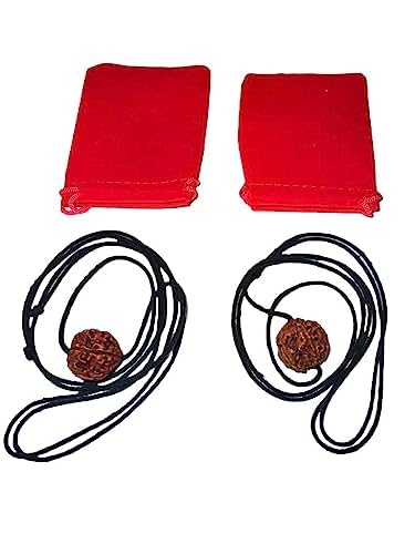 Original 5 Mukhi Rudraksha big size beads, Set of Two HANDMADE pendants by AYURVEDA 99™, adjustable cotton cord, Authentic Nepali Rudraksha mala bead two necklaces