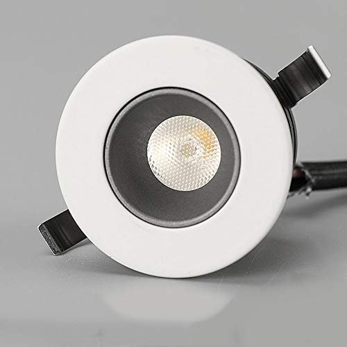 Foco LED empotrable de 2 pulgadas y 3W blanco para iluminación de pared 6