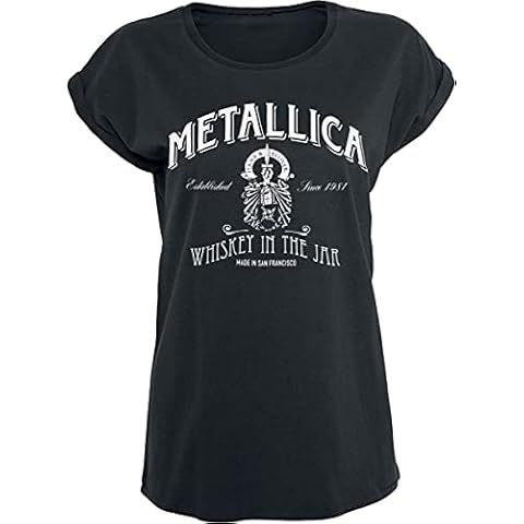 Metallica Whiskey In The Jar Frauen T-Shirt schwarz L 100% Baumwolle Band-Merch, Bands Cover