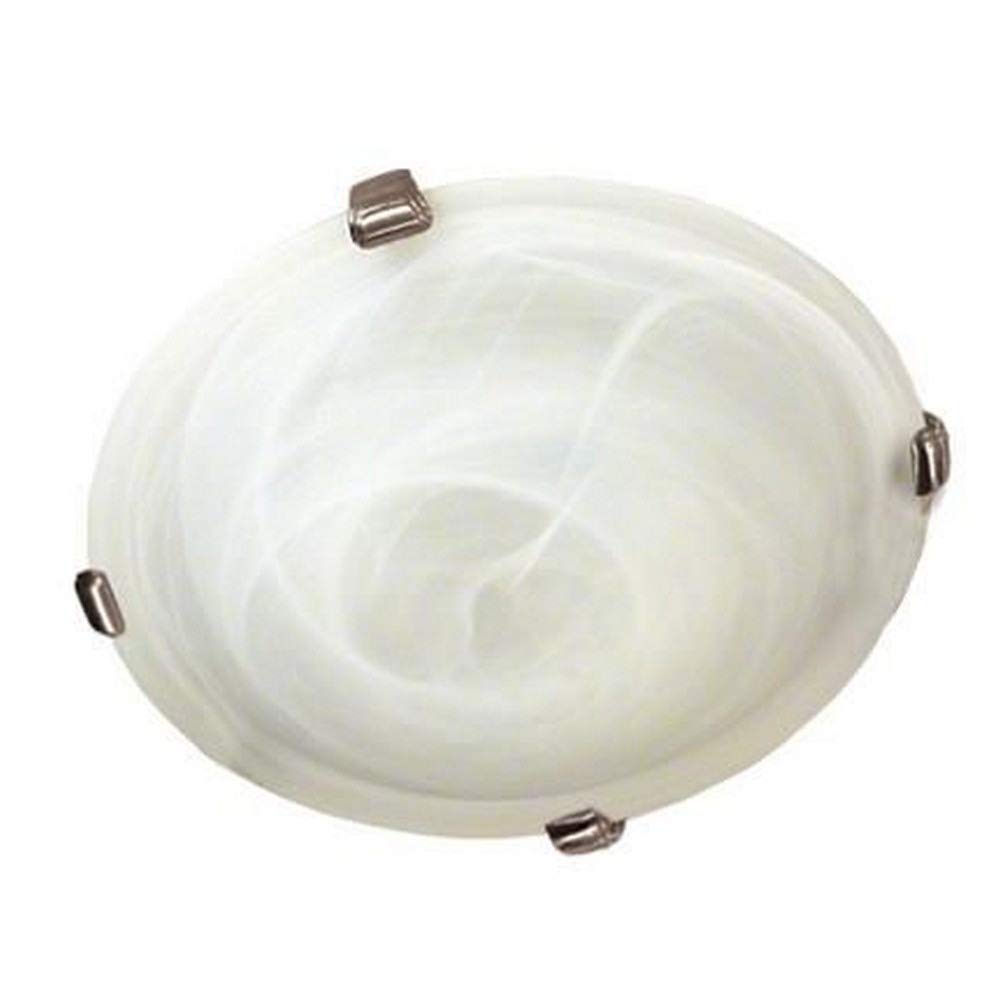 Whitfield Lighting FM420SS Lily - Four Light Flush Mount, Satin Steel Finish with Murano Glass
