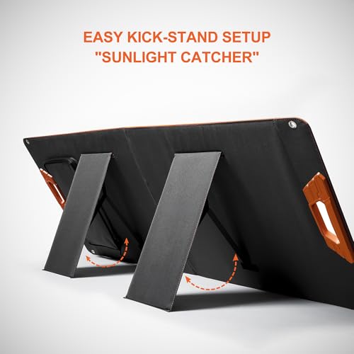 100 Watt Portable Solar Panel for Power Station, Foldable 100W Solar Panel for Camping Hiking Off-Grid Living, Monocrystalline Folding Panel Solar with 5V USB 18V DC Output… - Image 8