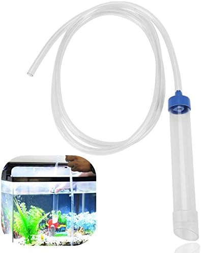 Aquarium Manual Water Changer Gravel Cleaner, Water Filter Syphon Tube Fluids Transfer Tool PVC Sand Vacuum Cleaning Pump Fish Cleaning Tool with 59in Long Pipe
