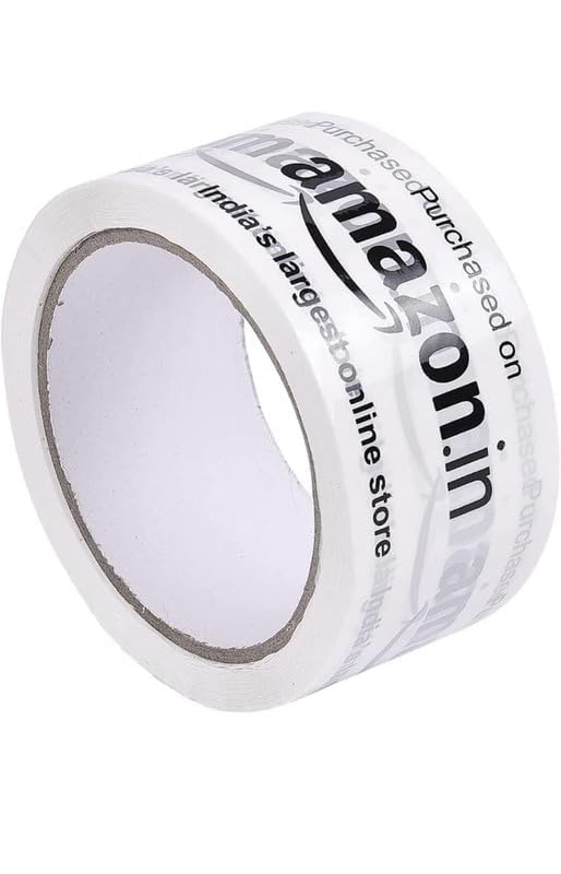Wellkart Milky White Amazon Printed Packaging Tape Length 65 Meters (2 Inch,48 mm) 42 micron Multipurpose Usage_Pack of 12 offers donot miss