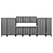 Sandusky Lee GS11-029L Modular Garage Welded Storage System, 79" Height x 18" Depth x 228" Width, Black/Charcoal (Pack of 11)