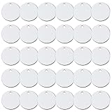 【♛ Blank Tag】Die flachen Ronden eignen sich für Laserbeschriftungen oder verwenden Sie einen lichtechten Stift, um zu schreiben, was Sie für Ihre personalisierten ID-Tags oder als Hundemarke verwenden möchten, Katzenmarke, Anhänger, Schmuck DIY und so weiter.