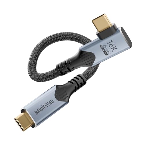 BAWIOFIAU 90-Grad-USB-C-Kabel 240W 80Gbps