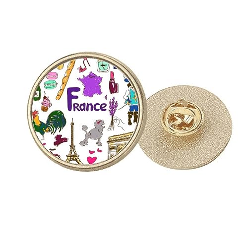 Broche ronde en métal doré pour sublimer vos vestes et manteaux