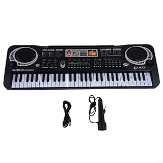 Clavier piano 61 touches pour débutant/professionnel multifonction électronique avec câble USB et fonction d’enregistrement et de lecture - Les Beatles, Paul McCartney, John Lennon, RIngo Starr, George Harrison
