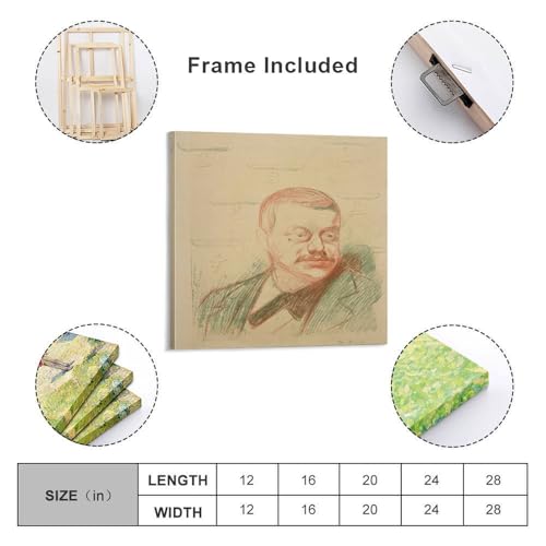 Edvard Munch Gunnar Heiberg tableau toile de qualité premium 60x60