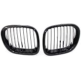 Leicht und langlebig. KKmoon Auto Nieren Doppelsteg Sport Kühlergrill Gitter Grill Ersatz für BMW Z3 1996-2002 Glanz Schwarz