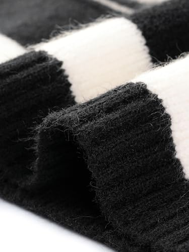 Image of Agnes Orinda Plus Size Sweaters for Women Sleeveless V Neck Striped Knit Casual Pullover Sweater Vests