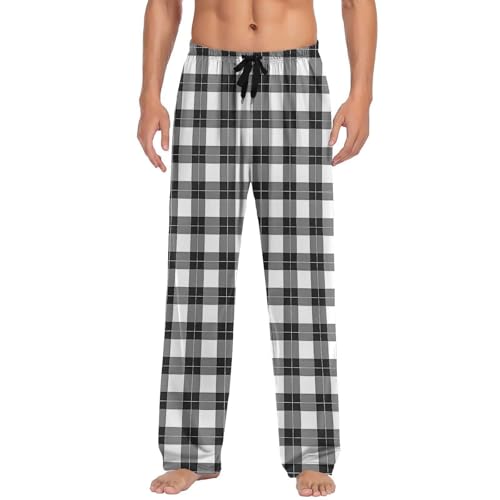Men's Breathable Flannel Pajama Pants Available In Big & Tall Plaid Lounge Sleepwearts With Pockets Soft Clothes4