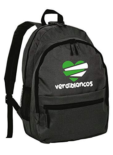 Mochila Betis de talla única de piel sintética con bolsillos con cremallera y tirantes