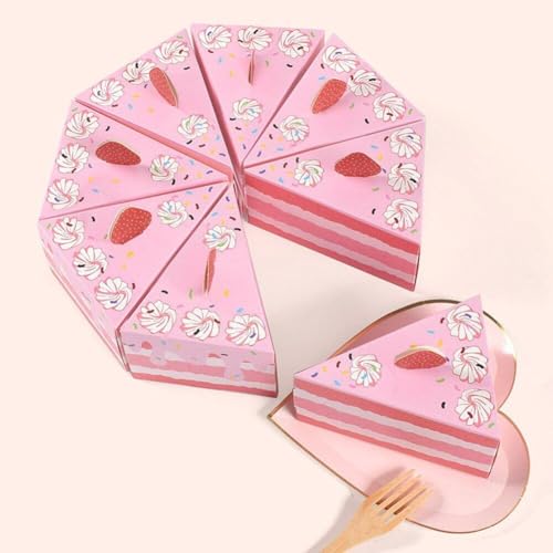 Boîte de bonbon en forme de gâteau triangulaire, pochette cadeau fête de mariage