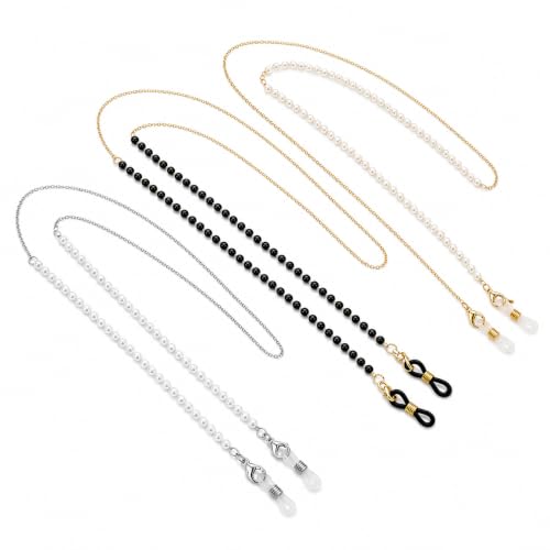 Image of Spectacle Chain for Women 3PCS Pearl Glasses Strap