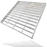 MOSINSBO Outdoor Drain Cover, 16x16 Galvanized Steel Drain Grate, B125 Class Sewer Grate, Durable He