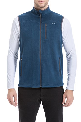 Image of TRAILSIDE SUPPLY CO. Men's Full-Zip Polar Fleece Vest Lightweight Sleeveless Jacket