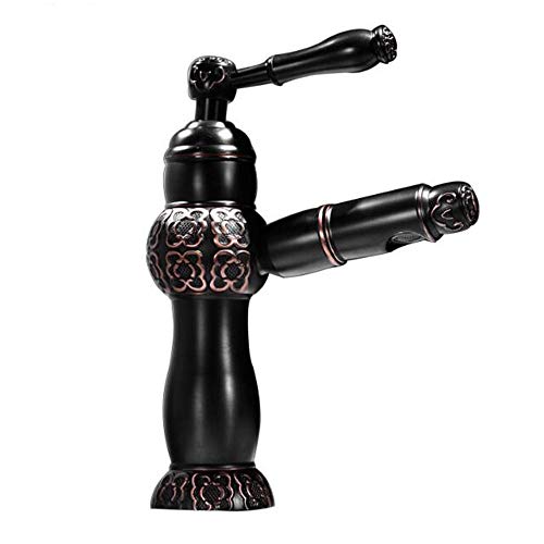 Robinet de salle de bain rétro noir lavabo et vasque au quotidien