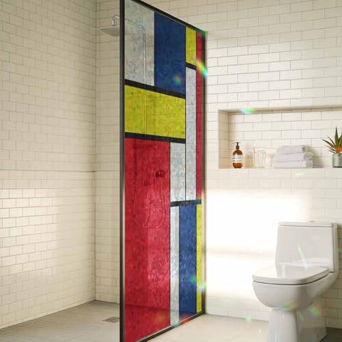 Vinilo para ventana privacidad estático multicolor 19.6 x 39.3 pulg miniatura 5