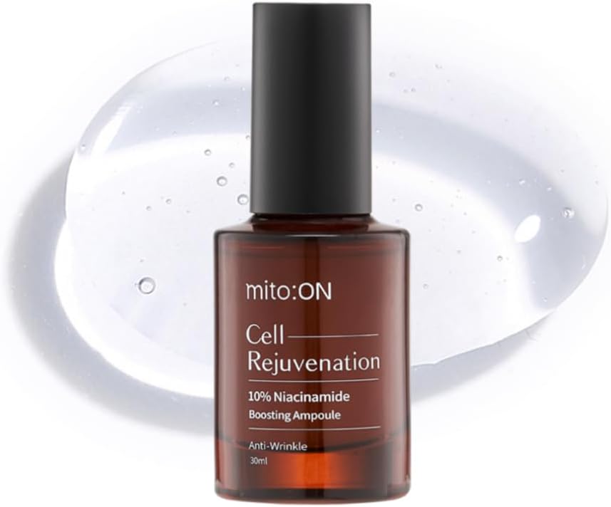 Mito-on Cell Rejuvenation Anti-Aging Serum, 30ml / 1.01 fl.oz –10% Niacinamide, Vitamin B3, Ubiquinone and Antioxidants, Centella + EGF for Anti-Aging, Wrinkle Reduction, Pore minimization, Korean Skin Care Mito-on Cell Rejuvenation Anti-Aging Serum, 30ml / 1.01 fl.oz –10% Niacinamide, Vitamin B3, Ubiquinone and Antioxidants, Centella + EGF for Anti-Aging, Wrinkle Reduction, Pore minimization, Korean Skin Care