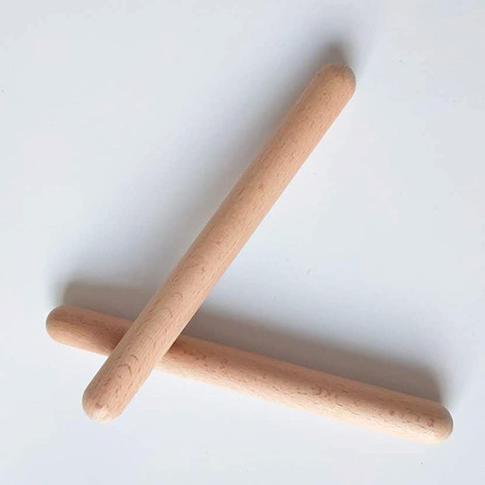 Faderr 8 paires de claves classiques en bois pour instrument de musique en bois dur naturel