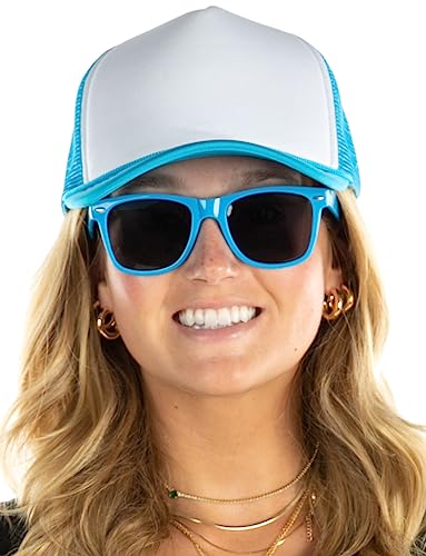 Image of Funky Junque Blank Mesh Foam Lightweight Snapback Trucker Hat | Lightweight Foam Trucker Hat with Breathable Mesh Back, Golf Beach and Street Style, Trendy Trucker Hats for Men