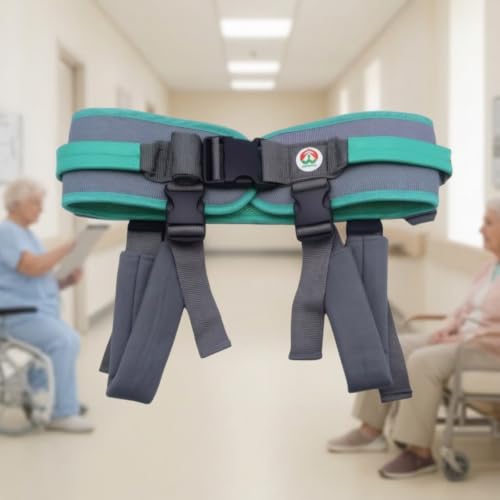 Cinturón de transferencia con perneras y arnés de elevación de pacientes ajustable para casa 5