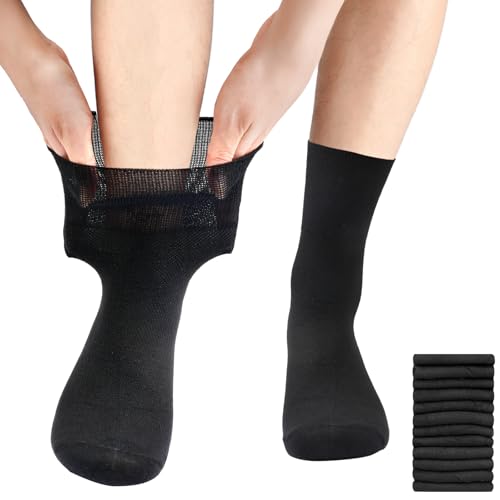 Moosono 6 Pair Diabetic Socks Women Socks for Swollen Feet and Ankles